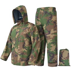 Outdoor Hunting Anti-Rain Reflective Lightweight Split Raincoat