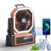 Outdoor Camping Digital Display Rechargeable Fan