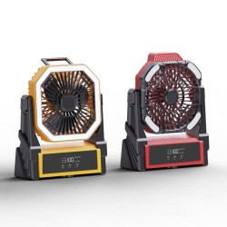 Outdoor Camping Digital Display Rechargeable Fan