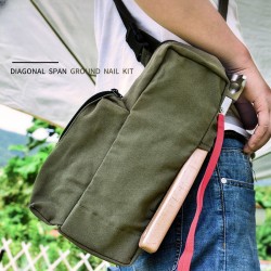 Outdoor Camping Peg Hammer & Tent Rope Storage Bag