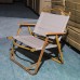 Outdoor Aluminum Alloy Wood Grain Kermit Folding Chair