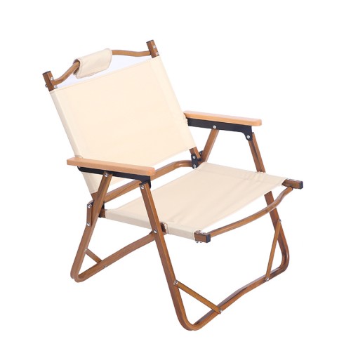 Outdoor Aluminum Alloy Wood Grain Kermit Folding Chair