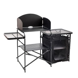 Camping Aluminum Folding Table with Storage Cabinet